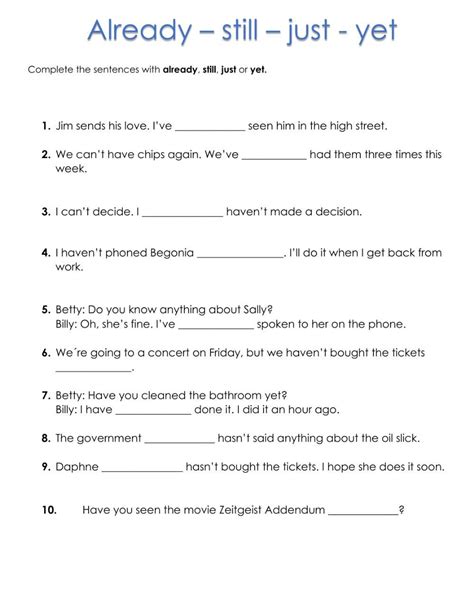 Worksheets English Exercises Present Perfect Forgot My Password