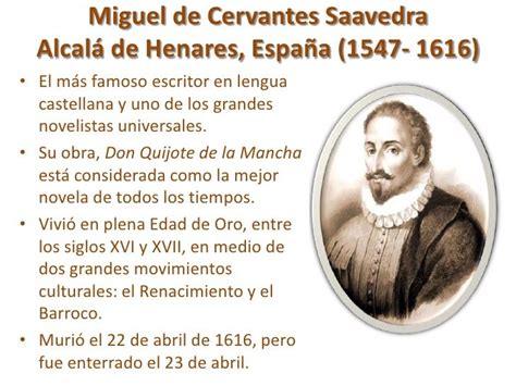 Miscursos Biograf A De Miguel De Cervantes Saavedra