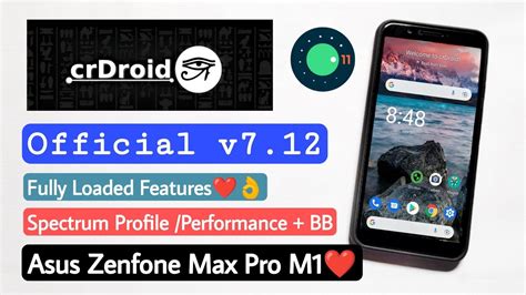 CrDroid 7 12 Rom For Asus Zenfone Max Pro M1 Install CrDroid Android