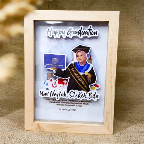 Scrapframe A Kayu Kado Wisuda Kebidanan Kado Wisudaku