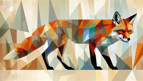 Premium Photo | An illustration using geometric shapes to form the outline of an animal