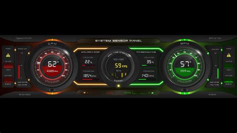 Custom Aida64 Sensor Panel Skin 1920 X 515 1920 X 480 Youtube