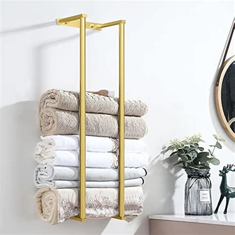 Amazon.com: Stainless Steel Bathroom Wall Towel Rack for Rolled and ...