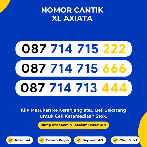 Jual Nomor Cantik Xl Murah Dan Rapi Support G Lte Kartu Perdana