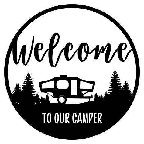 Welcome To Our Camper Pop Up Camper Svg Svg Cut File Camping Svg Etsy