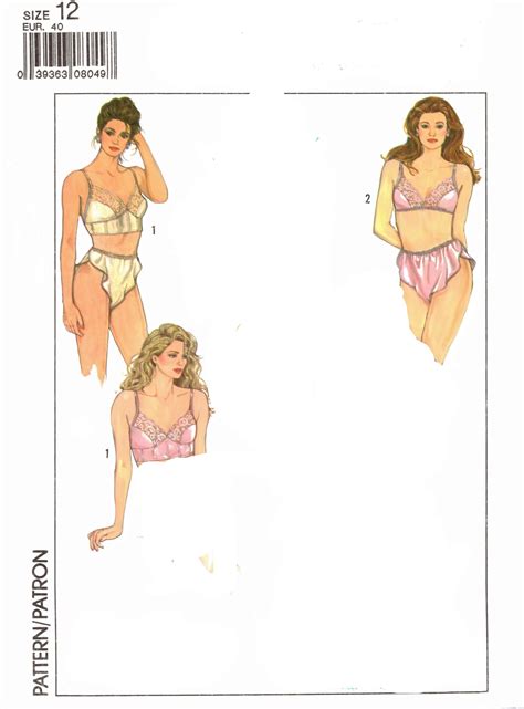 Vintage Lingerie Sewing Pattern Bra And Panties Size 12 Etsy