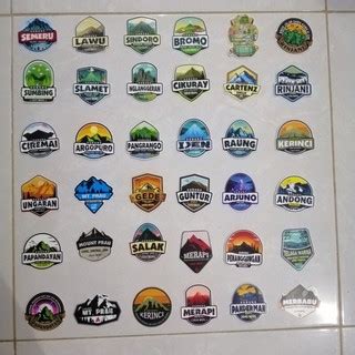 Jual Sticker Gunung Waterproof Stiker Outdoor Gunung Indonesia Anti Air