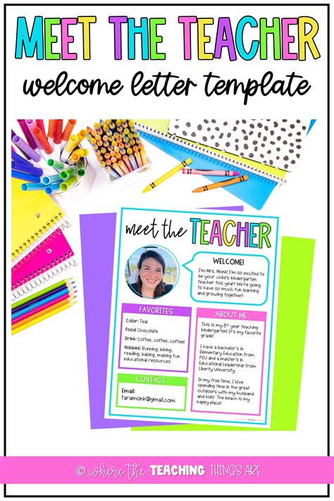 Meet The Teacher Template Editable Welcome Letter In 2023 Meet The