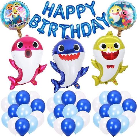 Baby Shark Anniversaire Décoration De Fête d Anniversaire Pour Enfants