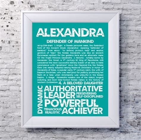 Alexandra Personalized Name Print Typography Print