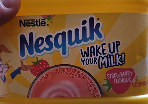 Nesquik Wake up your milk Strawberry flavour Nestlé kalorie kJ a