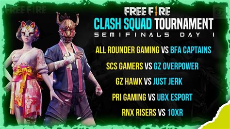 Clash Squad Tournament Semi Final Day Esport Lobby Prizepool