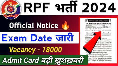 Rpf Exam Date Rpf New Vacancy Total Form Fill Up In Rpf