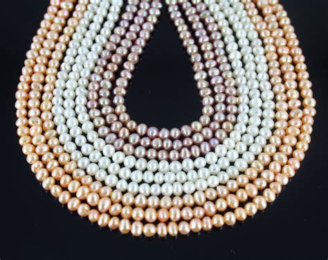 4 45mm High Luster Genuine Freshwater Pearl Beadsrice Pearl Strandloose Pearl Beadsoval Seed