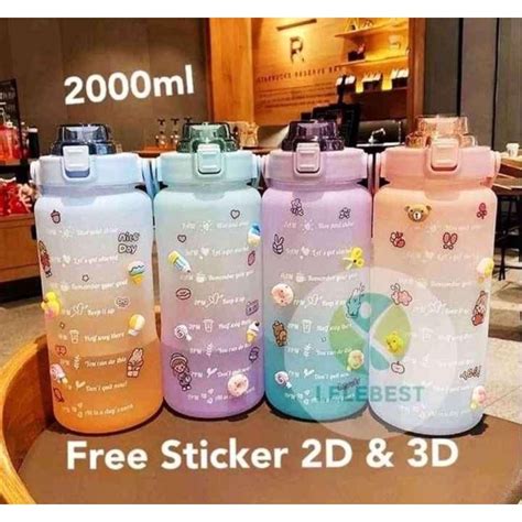 Jual Botol Viral Liter Botol Air Botol Anak Sticker D D