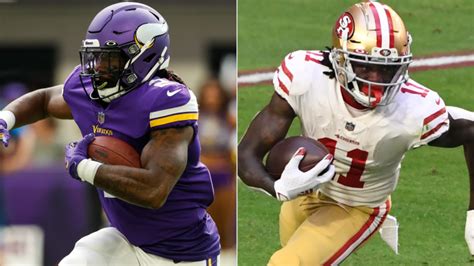 Best 49ers Vikings Prop Bets Today Alexander Mattison Brandon Aiyuk