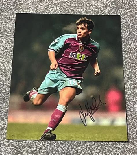 Aston Villa Legend Lee Hendrie Signed X Photo With Coa