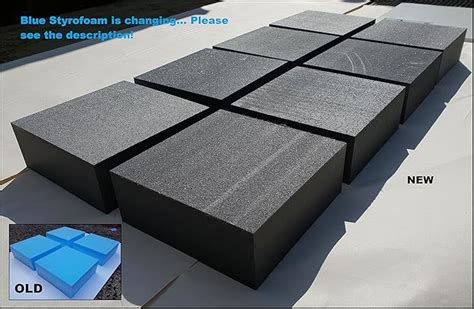 8 X Modelling Foam Blocks 200mm X 200mm X 75mm By Bluefoamuk Hard