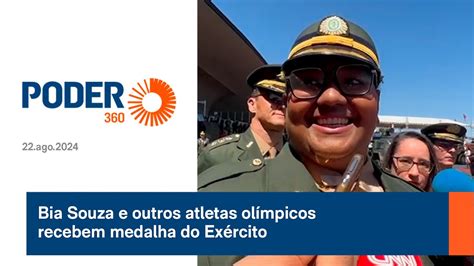 Bia Souza E Outros Atletas Ol Mpicos Recebem Medalha Do Ex Rcito Youtube