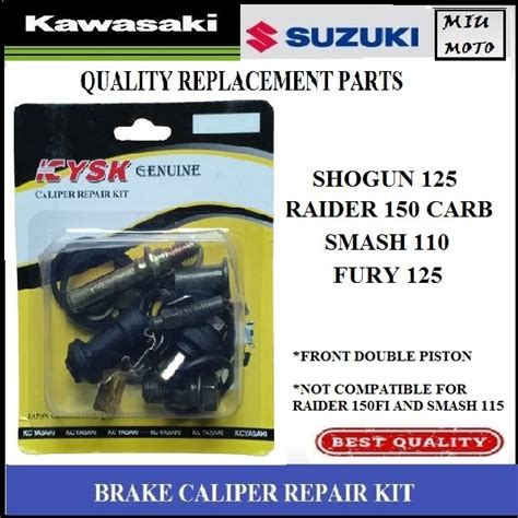 Shogun 125 Raider 150 Carb Type Fury 125 Brake Caliper Repair Kit Front Miumoto Shopee