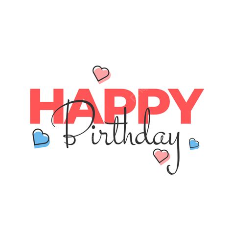 생일 축하합니다 텍스트 디자인 벡터 생일 축하 해요 생일 축하 문자 생일 축하 텍스트 디자인 Png 일러스트 및 벡터 에