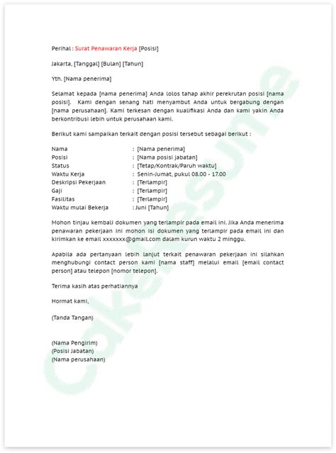 Offering Letter Pengertian Format Dan Contohnya Bedanya Dengan