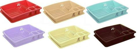 Plastic Dish Drainer With Drip Tray Utensil Holder Plate - Etsy