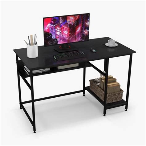 Costway Bureau D Ordinateur Avec Tag Res De Rangement Et Support Cpu