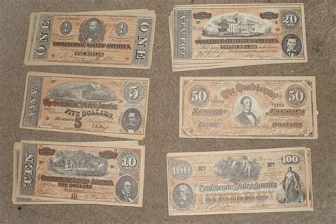 Vintage Lot 1960 S Confederate Play Facsimile Money 60 Bills Whitman Publishing 1721863253