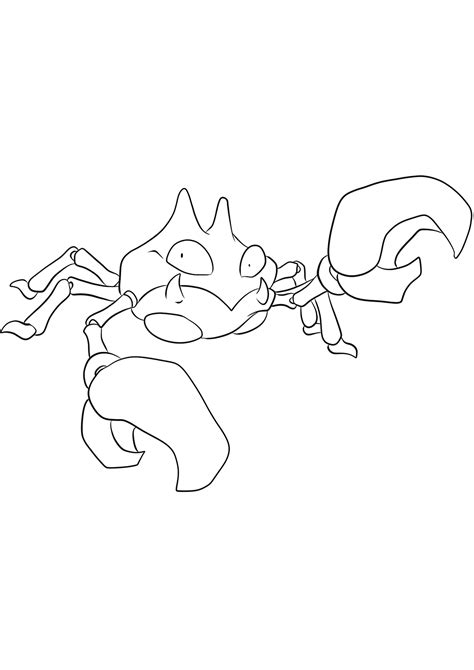 Krabby No 98 Pokemon Generation I All Pokemon Coloring Pages