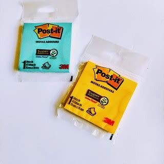 Bloco Auto Adesivo Post It 76mm X 76mm 100 Folhas Amarelo Neon