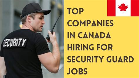 Top Companies In Canada Hiring For Security Guard Jobs Security Guard