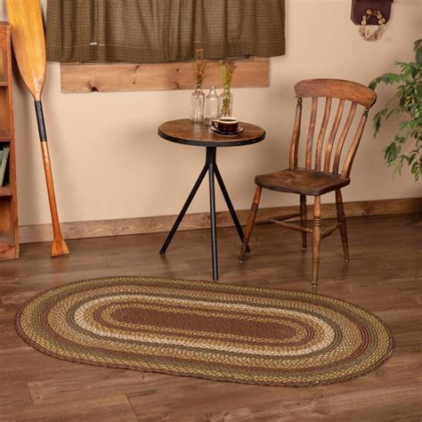 Country Style Braided Jute Rugs Tea Cabin