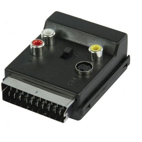 Goobay Adaptador Conmutable Scart Av Macho Hembra Negro Pccomponentes