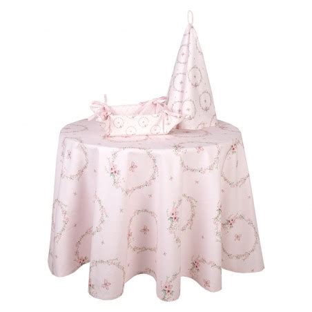 Feb Nappe Cm Rose Coton Lapin Rond Nappes De Table