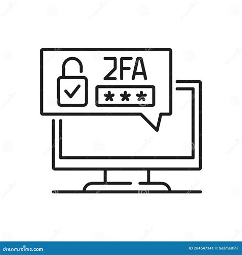 Two Factor Authentication Icon 2FA Verification Stock Illustration