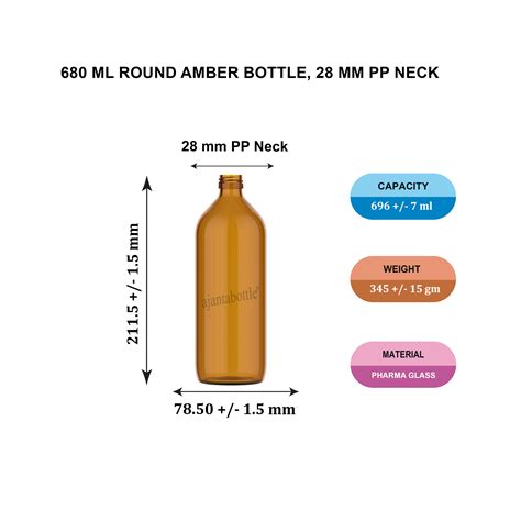 Ml Round Amber Glass Bottle Mm Ropp Neck Ajanta Bottle Pvt Ltd