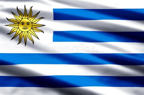 Ejemplo De La Bandera De Uruguay Stock de ilustración Ilustración de