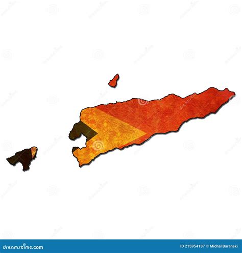 East Timor Territory with Flag Stock Image - Image of geography, travel