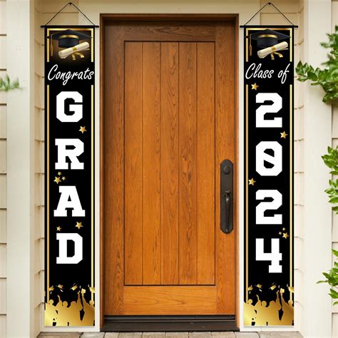 Class Of 2024 Graduation Decorations Black Congrats