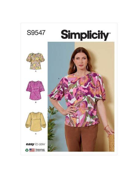 Patron Simplicity S9547 H5 Haut Et Tunique Pour Jeunes Filles