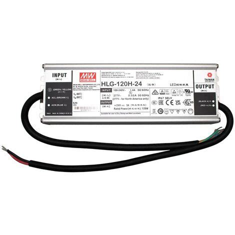 Meanwell Hlg H Alimentatore Led Driver Cc Cv W V A Ip