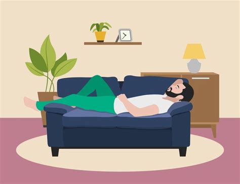 Asleep On Sofa Over Royalty Free Licensable Stock Vectors Vector