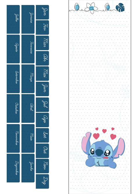 Planner Stitch Marcador De Pagina Fazendo A Nossa Festa Marcador De