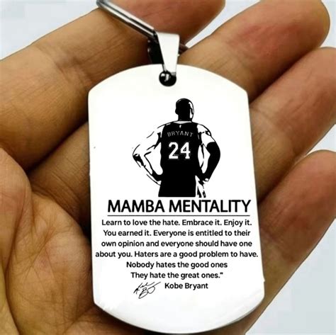 Kobe Bryant Black Mamba Inspiration Quote Keychain - Etsy