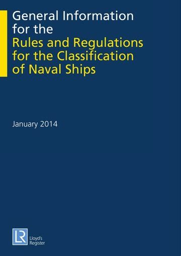 Lloyd S Register Rules And Regulations For The Classification Of Naval