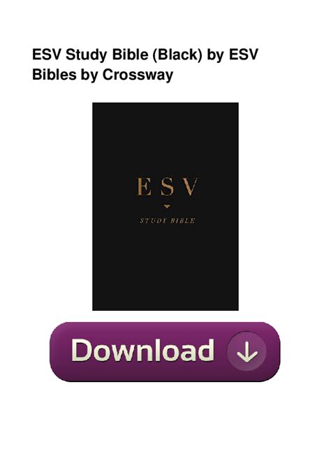 (PDF) ESV Study Bible (Black) by ESV Bibles by Crossway | Magdalena ...