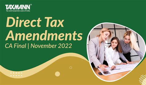 Direct Tax Amendments CA Final November 2022