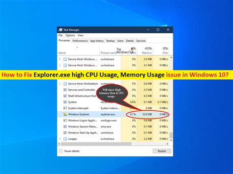 How To Fix Explorer Exe High Cpu Usage Memory Usage Issue In Windows