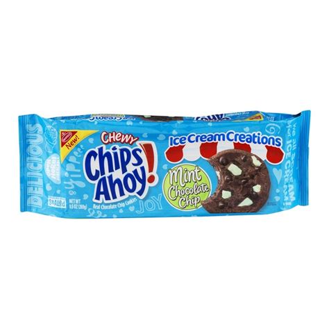 Chips Ahoy! Ice Cream Creations Chewy Cookies Mint Chocolate Chip (9.5 ...